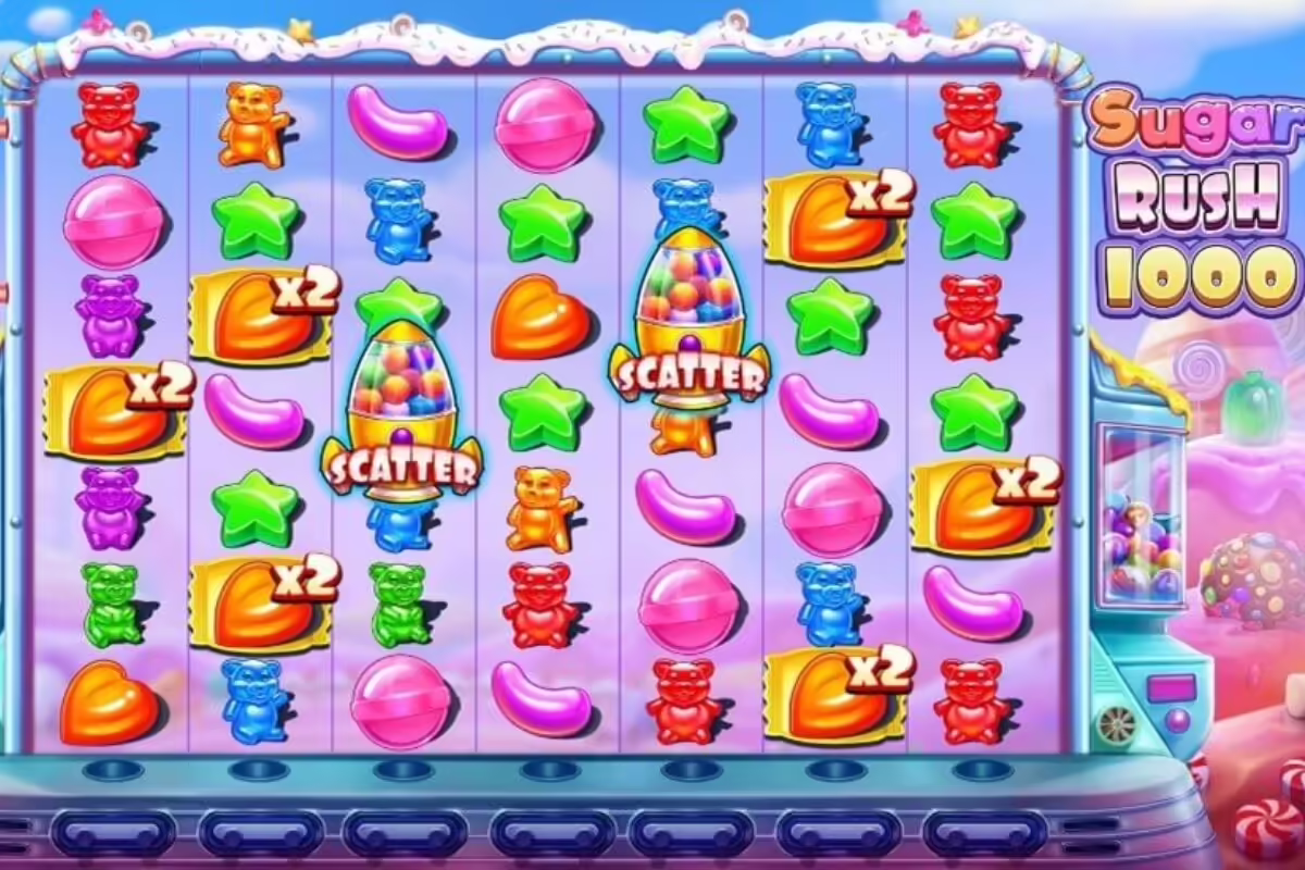 Game Sugar Rush sở hữu giao diện đầy màu sắc và ngọt ngào 